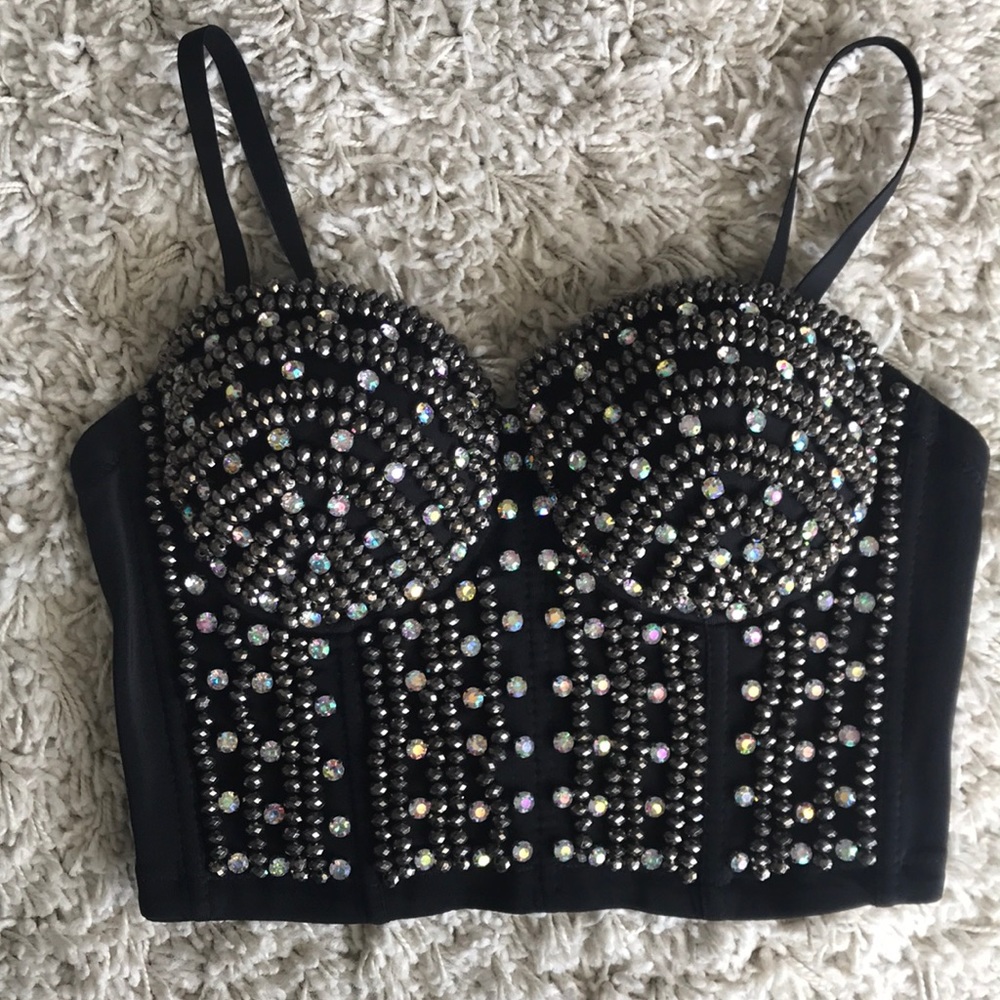 Jeweled corset top